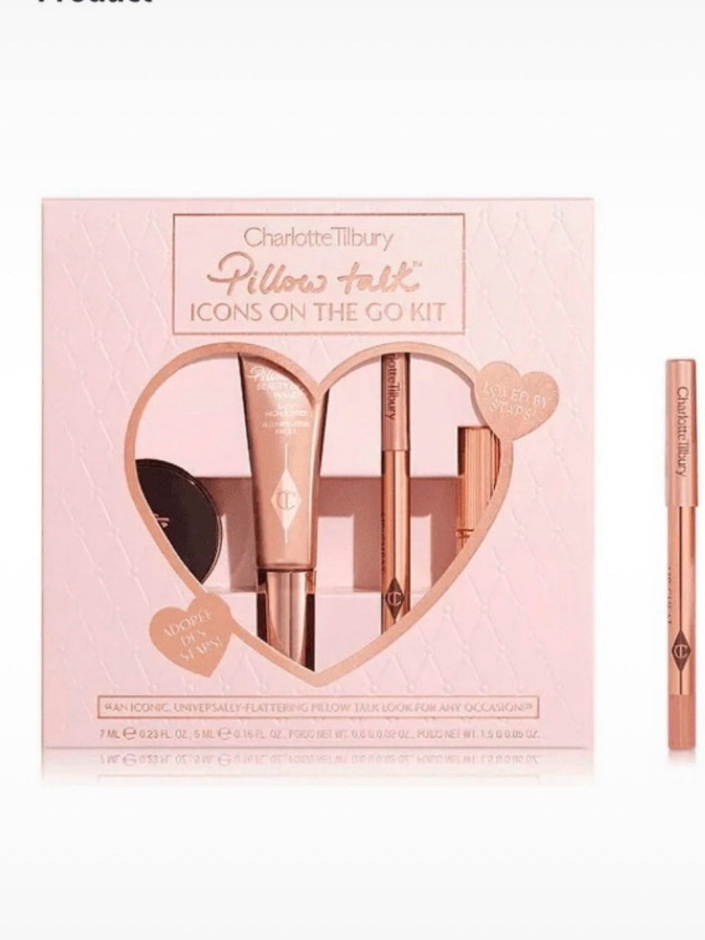 Brand new!! 

The Charlotte Tilbury Pillow Talk Icons of On The Go Kit is a 4